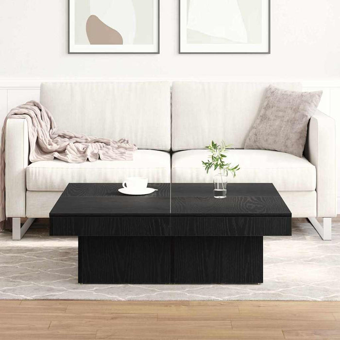 Masă de cafea Stejar negru 90 x 90 x 28 cm Lemn compozit - WALTI WALTI
