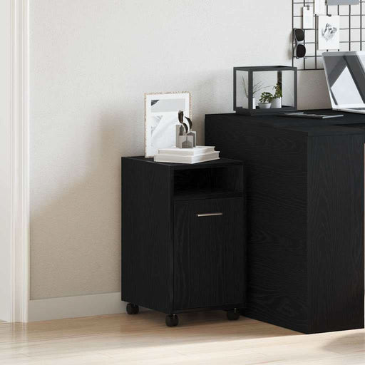 Dulap lateral cu roți cu roata Stejar Negru 33 x 38 x 60 cm - WALTI WALTI