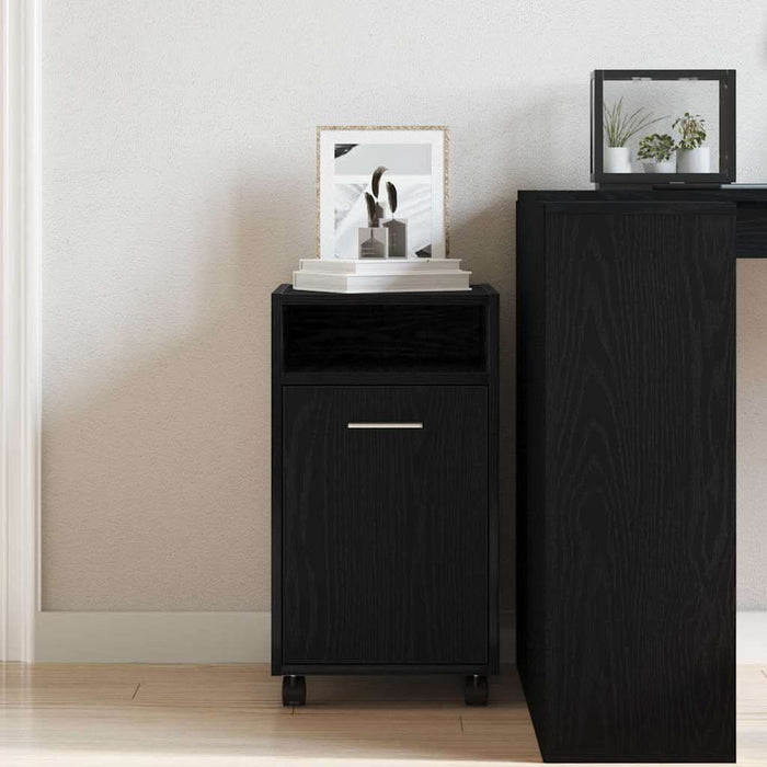 Dulap lateral cu roți cu roata Stejar Negru 33 x 38 x 60 cm - WALTI WALTI