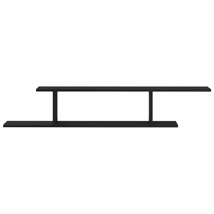 Raft TV montat pe perete cu raft Stejar negru 125 x 18 x 23 cm - WALTI WALTI
