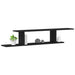 Raft TV montat pe perete cu raft Stejar negru 125 x 18 x 23 cm - WALTI WALTI