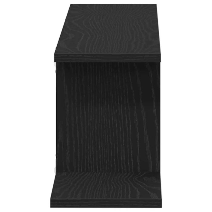 Raft TV montat pe perete cu raft Stejar negru 125 x 18 x 23 cm - WALTI WALTI