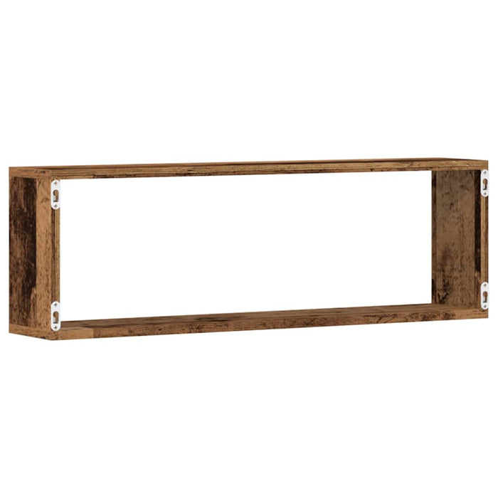 Raft de Perete 2 pcs Lemn vechi 80 x 15 x 26 cm Lemn compozit - WALTI WALTI
