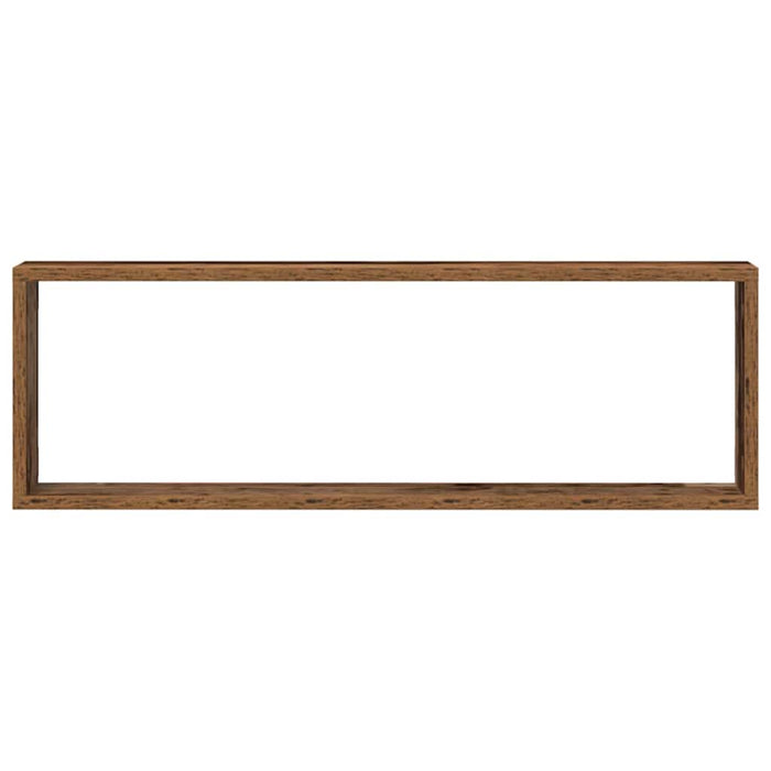 Raft de Perete 2 pcs Lemn vechi 80 x 15 x 26 cm Lemn compozit - WALTI WALTI