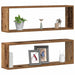 Raft de Perete 2 pcs Lemn vechi 80 x 15 x 26 cm Lemn compozit - WALTI WALTI