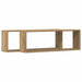 Raft de Perete cu raft 2 pcs Stejar artisanal 80 x 15 x 26 cm - WALTI WALTI