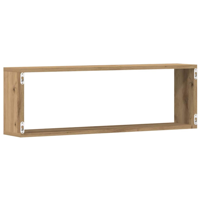 Raft de Perete cu raft 4 pcs Stejar artisanal 80 x 15 x 26 cm - WALTI WALTI