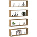 Raft de Perete cu raft 4 pcs Stejar artisanal 80 x 15 x 26 cm - WALTI WALTI