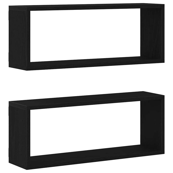 Rafturi de perete cu raft 2 pcs Stejar negru 60 x 15 x 23 cm - WALTI WALTI