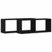 Rafturi de perete cu raft 2 pcs Stejar negru 60 x 15 x 23 cm - WALTI WALTI