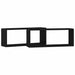 Rafturi de perete cu raft 2 pcs Stejar negru 60 x 15 x 23 cm - WALTI WALTI