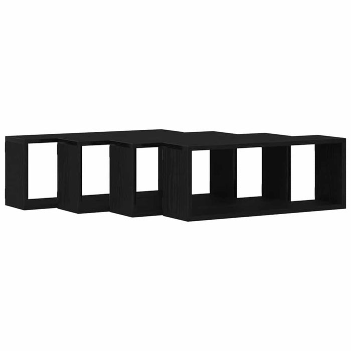 Rafturi de perete cu raft 4 pcs Stejar negru 60 x 15 x 23 cm - WALTI WALTI