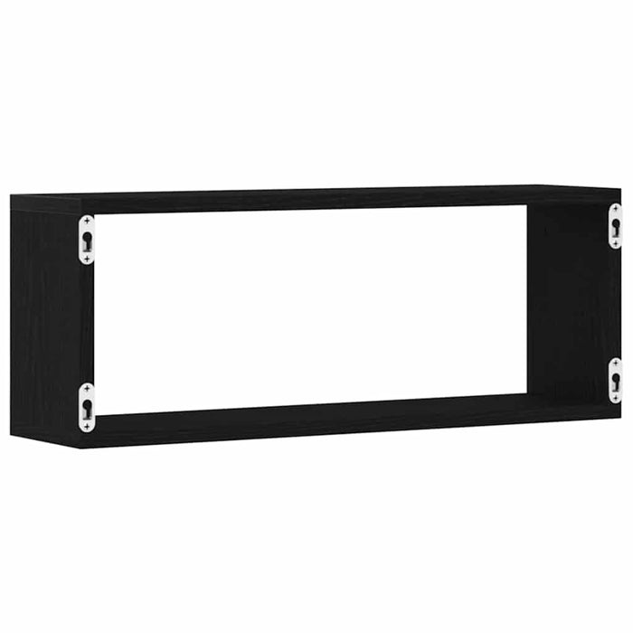 Rafturi de perete cu raft 4 pcs Stejar negru 60 x 15 x 23 cm - WALTI WALTI