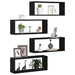 Rafturi de perete cu raft 4 pcs Stejar negru 60 x 15 x 23 cm - WALTI WALTI