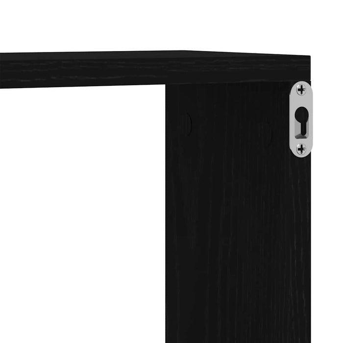 Rafturi de perete cu raft 6 pcs Stejar negru 60 x 15 x 23 cm - WALTI WALTI
