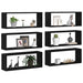 Rafturi de perete cu raft 6 pcs Stejar negru 60 x 15 x 23 cm - WALTI WALTI