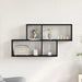 Raft de perete Stejar negru 76 x 15 x 53 cm Lemn compozit - WALTI WALTI