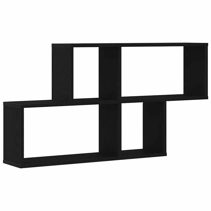 Raft de perete Stejar negru 76 x 15 x 53 cm Lemn compozit - WALTI WALTI