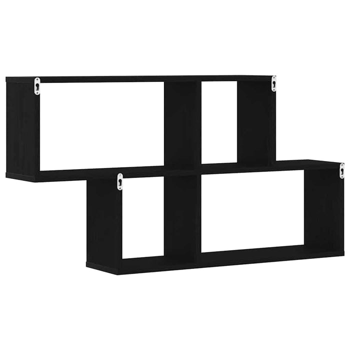 Raft de perete Stejar negru 76 x 15 x 53 cm Lemn compozit - WALTI WALTI