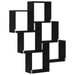 Raft de perete Stejar negru 78 x 15 x 92 cm Lemn compozit - WALTI WALTI