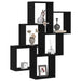 Raft de perete Stejar negru 78 x 15 x 92 cm Lemn compozit - WALTI WALTI