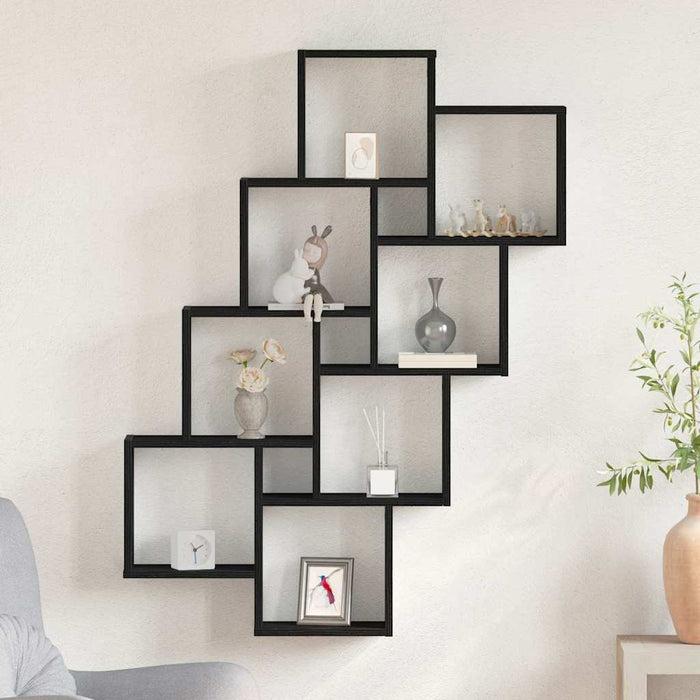 Raft de perete Stejar negru 90 x 15 x 119.5 cm Lemn compozit - WALTI WALTI