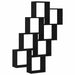 Raft de perete Stejar negru 90 x 15 x 119.5 cm Lemn compozit - WALTI WALTI