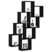 Raft de perete Stejar negru 90 x 15 x 119.5 cm Lemn compozit - WALTI WALTI