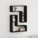 Raft de perete 2 pcs Stejar Negru 50 x 15 x 85 cm Lemn compozit - WALTI WALTI