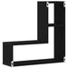 Raft de perete 2 pcs Stejar Negru 50 x 15 x 85 cm Lemn compozit - WALTI WALTI