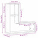 Raft de perete 2 pcs Stejar Negru 50 x 15 x 85 cm Lemn compozit - WALTI WALTI