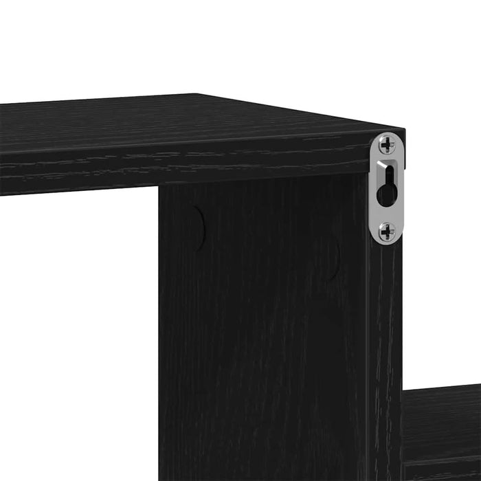 Raft cub pentru perete cu raft Stejar negru 80 x 15 x 78.5 cm - WALTI WALTI