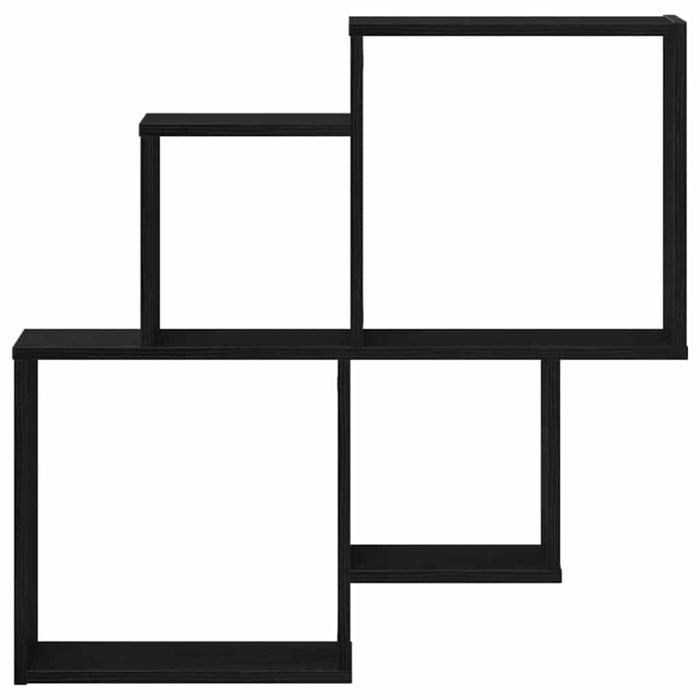 Raft cub pentru perete cu raft Stejar negru 80 x 15 x 78.5 cm - WALTI WALTI