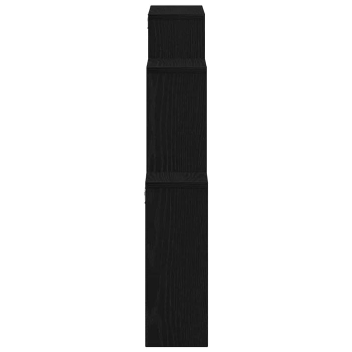 Raft cub pentru perete cu raft Stejar negru 80 x 15 x 78.5 cm - WALTI WALTI