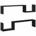 Raft de perete cu raft 2 pcs Stejar negru 100 x 15 x 20 cm - WALTI WALTI