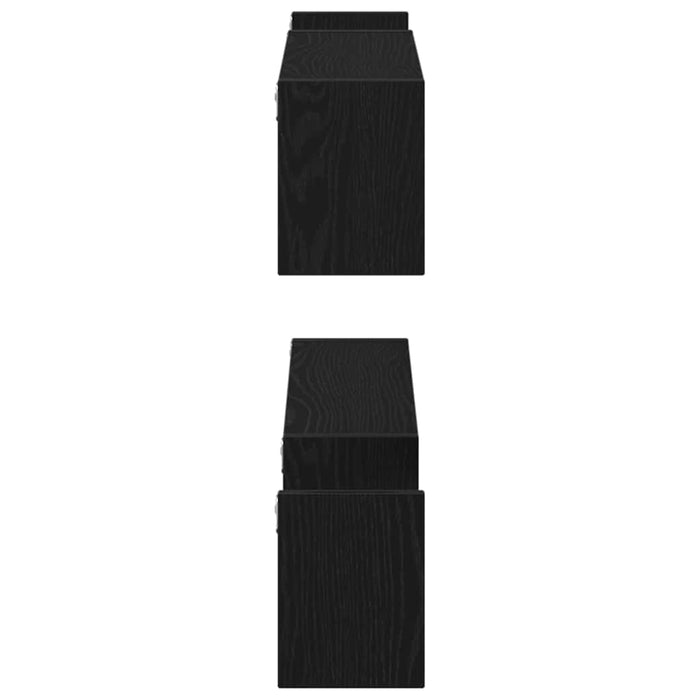 Raft de perete cu raft 2 pcs Stejar negru 100 x 15 x 20 cm - WALTI WALTI