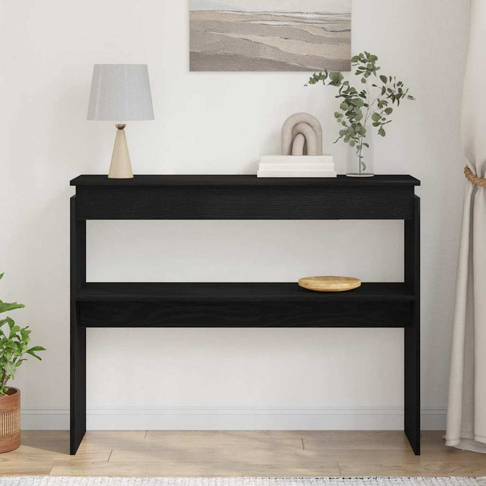 Masă de consolă Stejar Negru 80 x 30 x 102 cm Lemn prelucrat WALTI