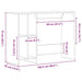 Birou cu raft Stejar Negru 102,5 x 35 x 75 cm Lemn compozit - WALTI WALTI