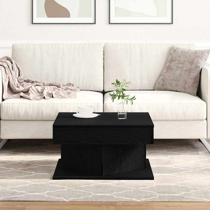 Masă de cafea Stejar Negru 57 x 57 x 30 cm Lemn compozit - WALTI WALTI