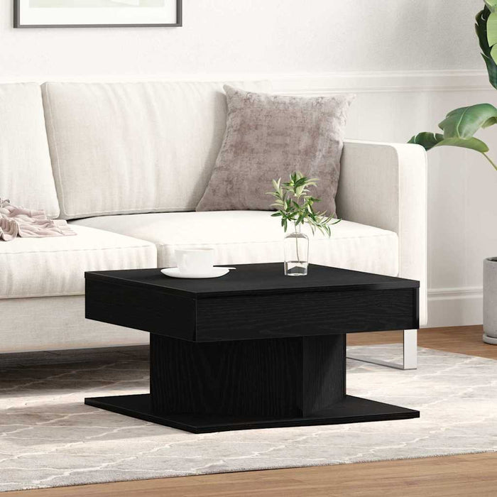 Masă de cafea Stejar Negru 57 x 57 x 30 cm Lemn compozit - WALTI WALTI