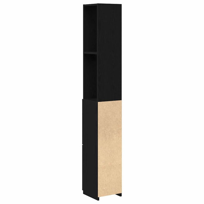 Dulap de Baie Stejar Negru 25 x 25 x 170 cm Lemn compozit - WALTI WALTI