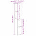 Dulap de Baie Stejar Negru 25 x 25 x 170 cm Lemn compozit - WALTI WALTI