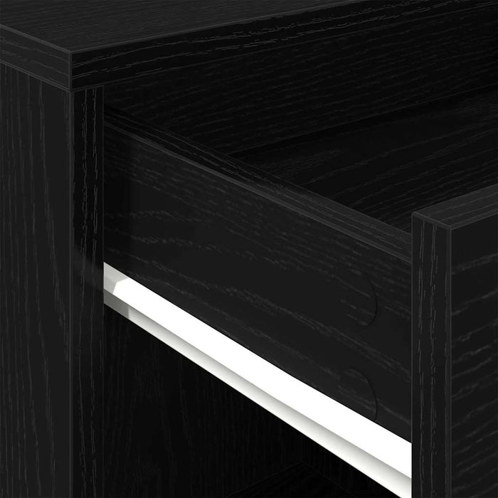 Dulap pe roți Stejar negru 45 x 38 x 54 cm Lemn compozit - WALTI WALTI