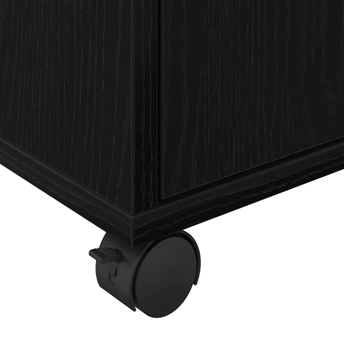 Dulap pe roți Stejar negru 45 x 38 x 54 cm Lemn compozit - WALTI WALTI