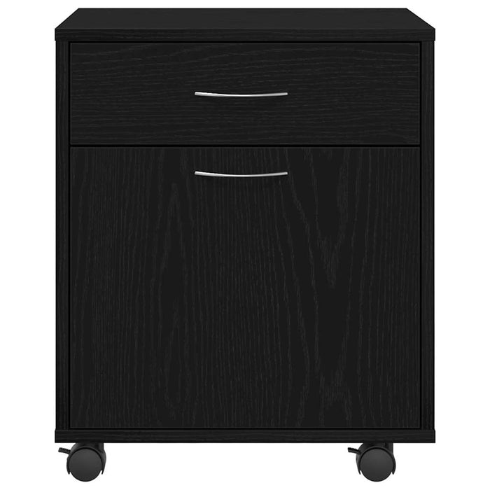 Dulap pe roți Stejar negru 45 x 38 x 54 cm Lemn compozit - WALTI WALTI