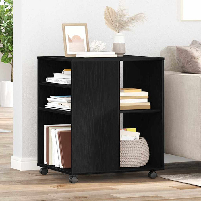 Dulap de depozitare cu roata Stejar Negru 60 x 53 x 72,5 cm - WALTI WALTI