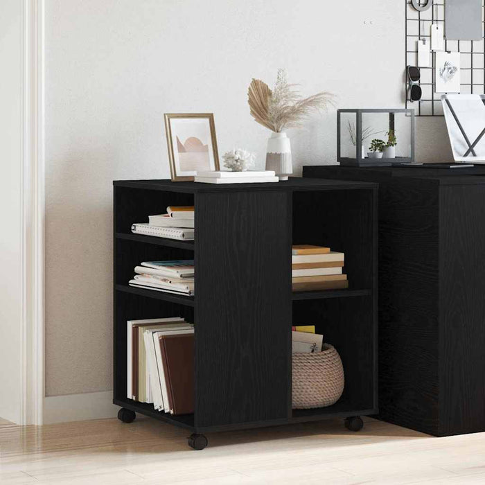 Dulap de depozitare cu roata Stejar Negru 60 x 53 x 72,5 cm - WALTI WALTI