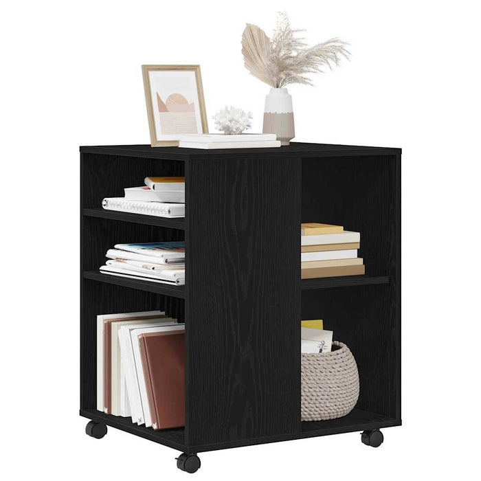 Dulap de depozitare cu roata Stejar Negru 60 x 53 x 72,5 cm - WALTI WALTI