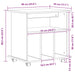 Cabinet mobil Stejar Negru 60 x 45 x 55 cm Lemn compozit - WALTI WALTI