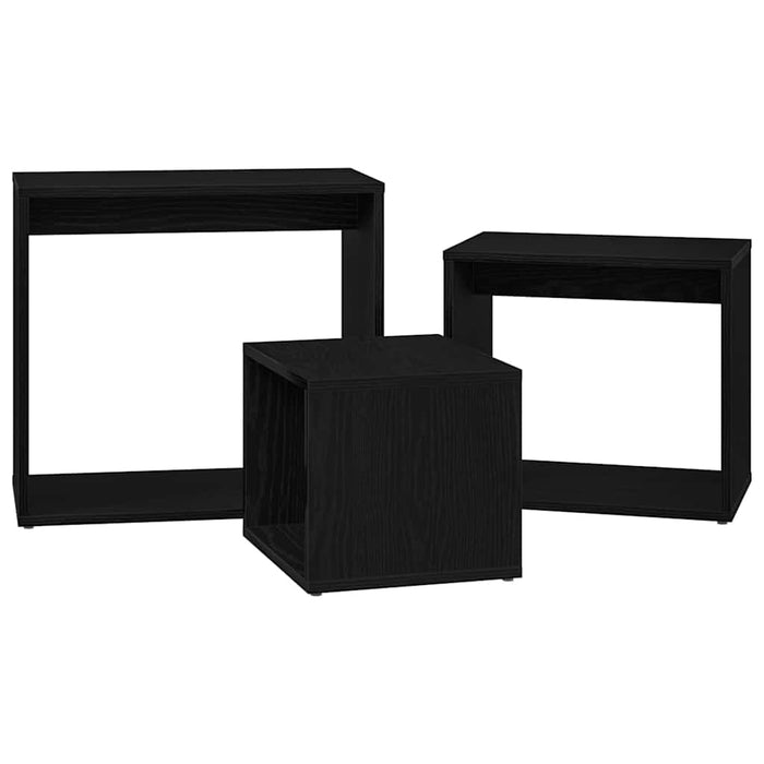Masa de cuibărit 3 pcs Stejar Negru Lemn compozit - WALTI WALTI